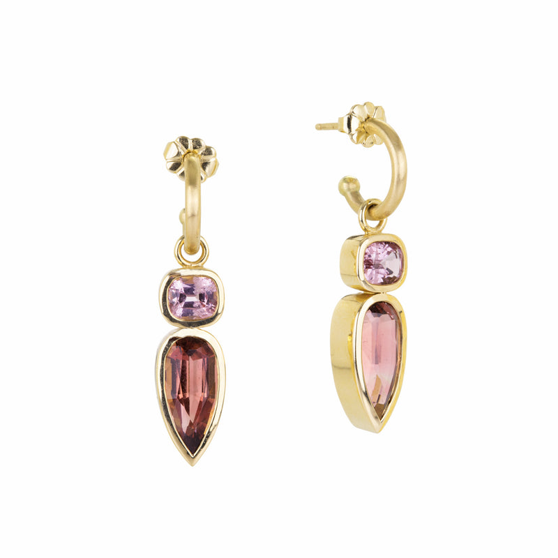 Fannie Thomas Double Pink Tourmaline Earrings | Quadrum Gallery