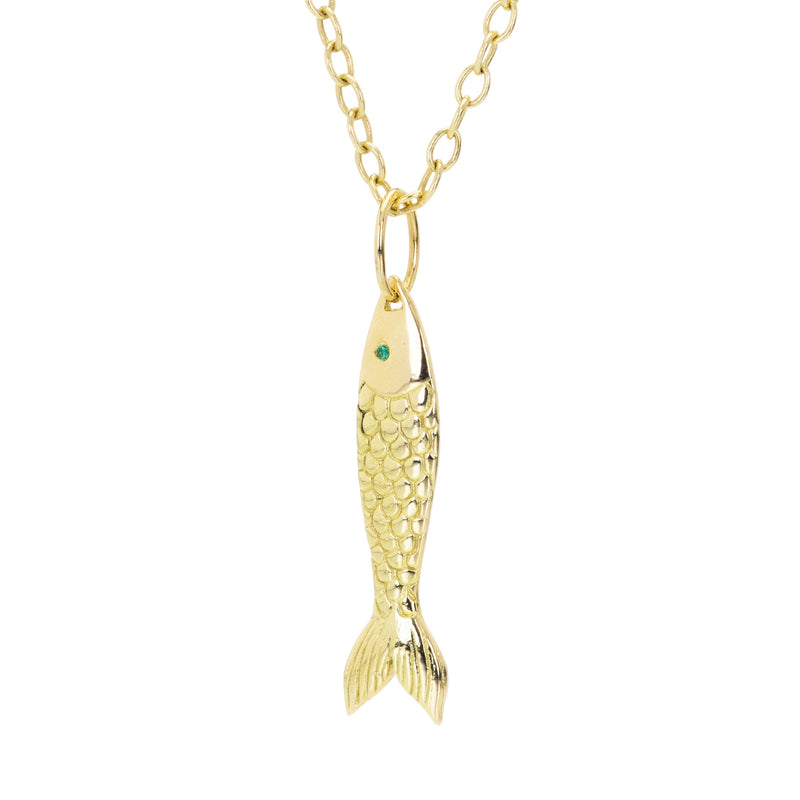 Fannie Thomas Fish Charm with Emerald Eyes (Charm Only) | Quadrum Gallery