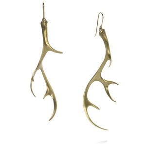 Gabriella Kiss Large Gold Antler Earrings | Quadrum Gallery