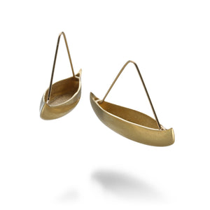 Gabriella Kiss Gold Canoe Earrings | Quadrum Gallery