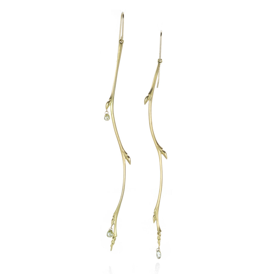 Gabriella Kiss 18k Long Branch Earrings with Diamonds | Quadrum Gallery