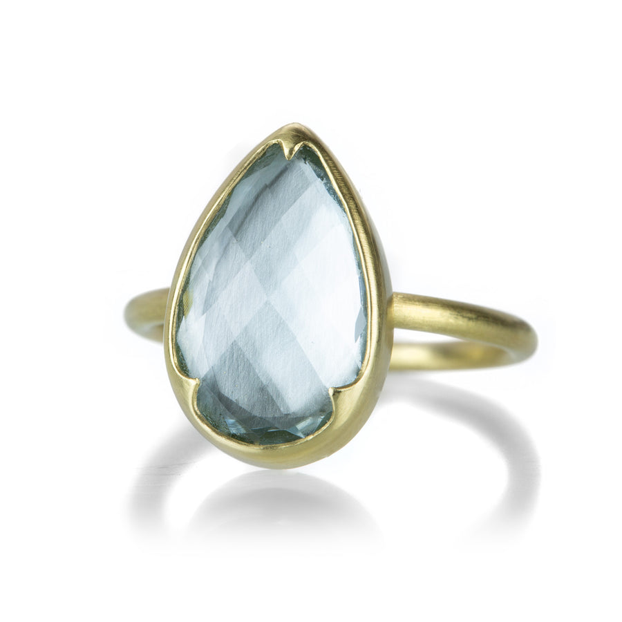 Gabriella Kiss Faceted Pear Shaped Aquamarine Ring | Quadrum Gallery