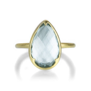 Gabriella Kiss Faceted Pear Shaped Aquamarine Ring | Quadrum Gallery