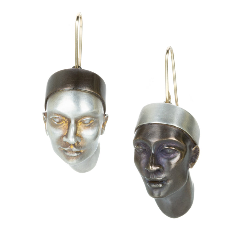 Gabriella Kiss Mixed Metal Head Earrings with Hats | Quadrum Gallery