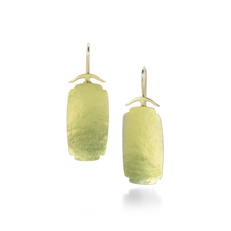 Gabriella Kiss Rectangular Hammered Scallop Earrings | Quadrum Gallery