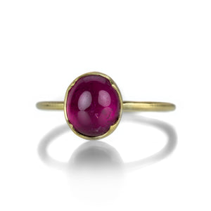 Gabriella Kiss Oval Rubellite Cabochon Ring | Quadrum Gallery