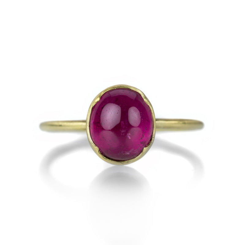 Gabriella Kiss Oval Rubellite Cabochon Ring | Quadrum Gallery