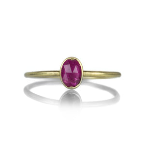 Gabriella Kiss Small Oval Rose Cut Ruby Ring | Quadrum Gallery