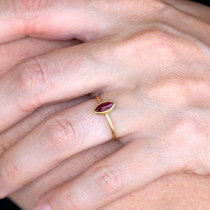 Gabriella Kiss Marquise Shaped Ruby Ring | Quadrum Gallery