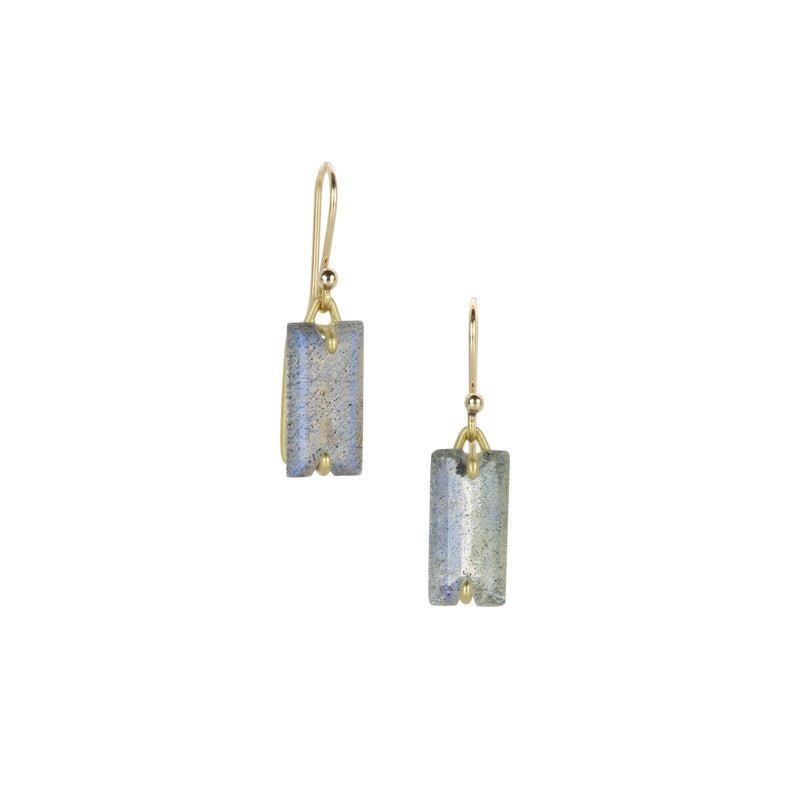 Gabriella Kiss Rectangular Labradorite Drop Earrings | Quadrum Gallery
