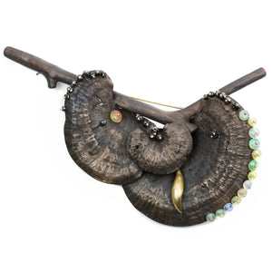 Gabriella Kiss Bronze Mushroom Brooch | Quadrum Gallery