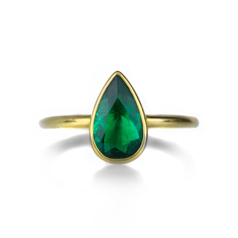 Gabriella Kiss Pear Shaped Colombian Emerald Ring | Quadrum Gallery