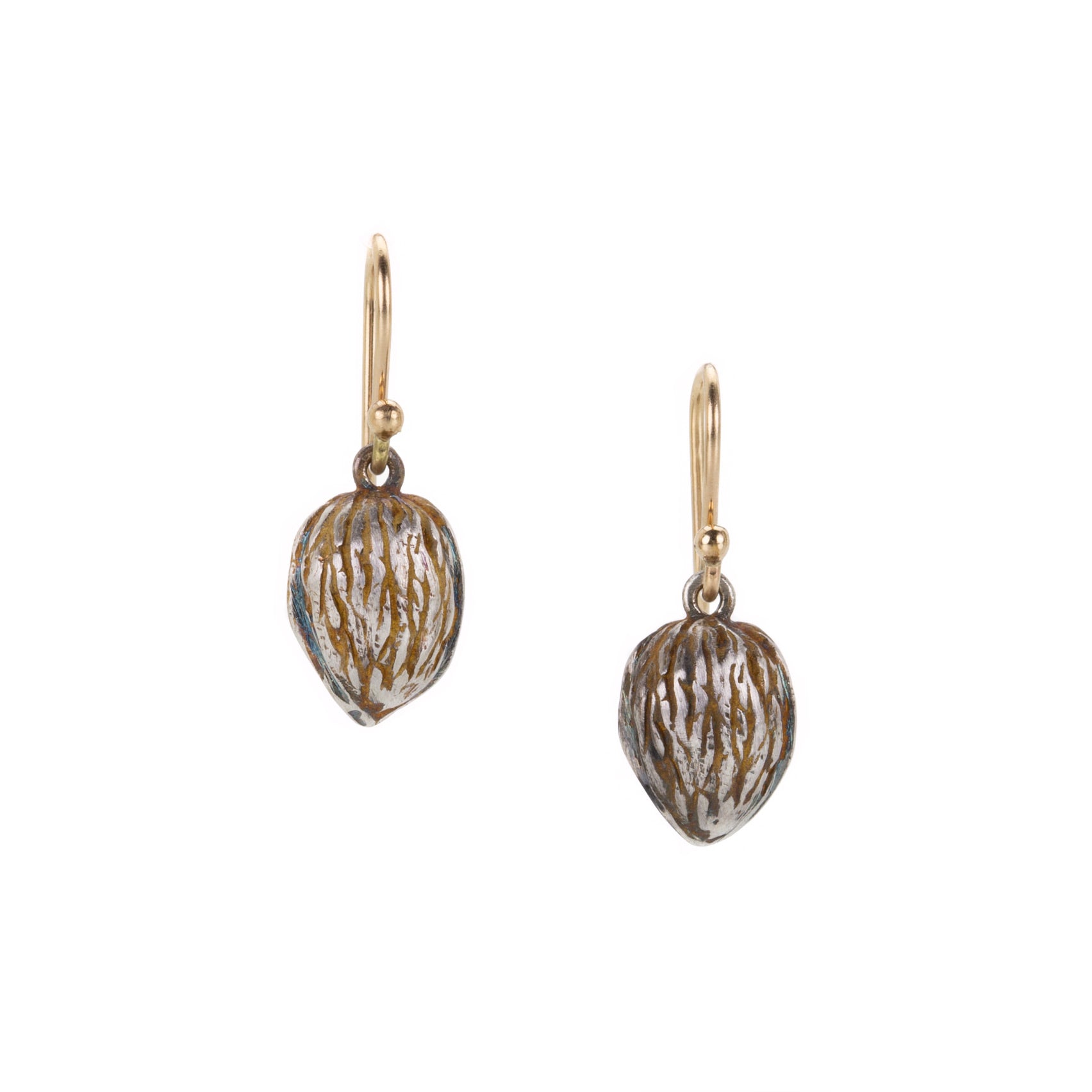 Gabriella Kiss Small Silver Walnut Earrings Quadrum Gallery