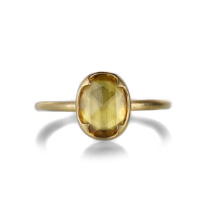 Gabriella Kiss Oval Faceted Yellow Sapphire Ring | Quadrum Gallery