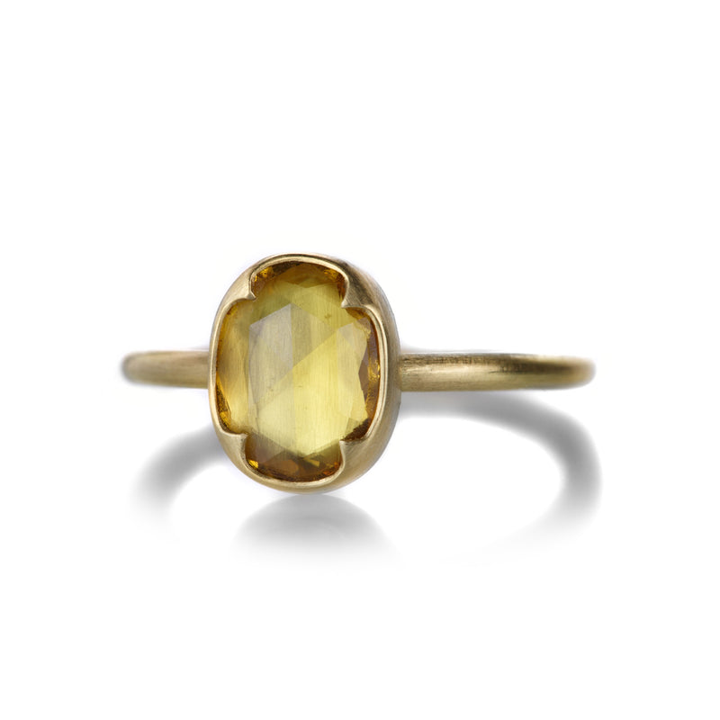 Gabriella Kiss Oval Faceted Yellow Sapphire Ring | Quadrum Gallery