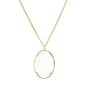 Gabriella Kiss Small Crystal Lens Pendant Necklace  | Quadrum Gallery