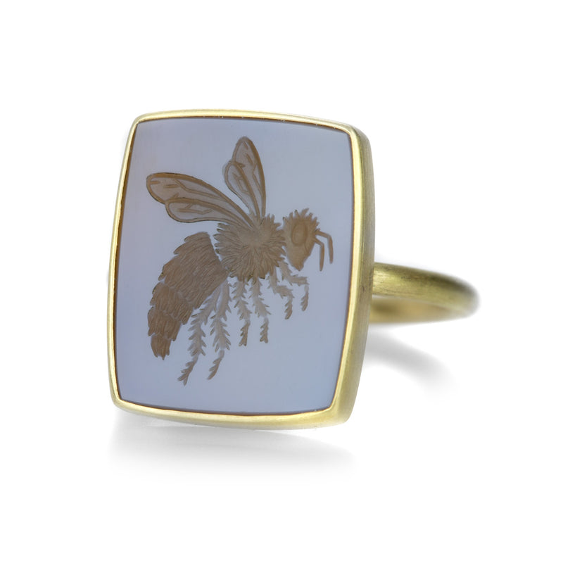 Gabriella Kiss Agate Ring with Bee Intaglio | Quadrum Gallery