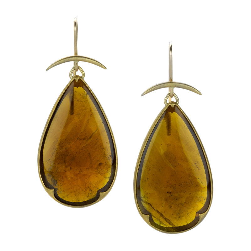 Gabriella Kiss Honey Brown Tourmaline Drop Earrings | Quadrum Gallery