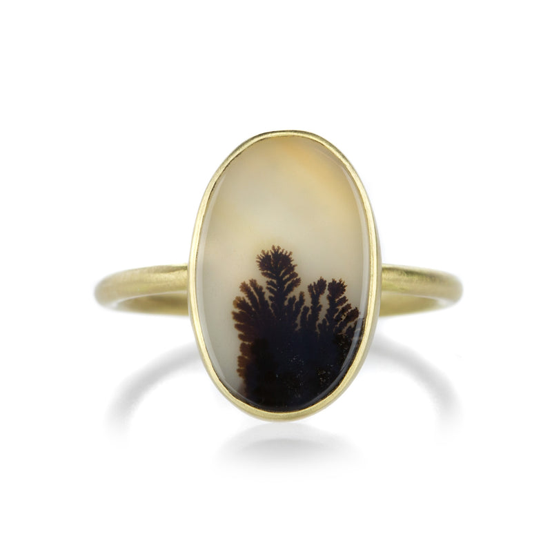 Gabriella Kiss Bezel Set Oval Dendrite Ring  | Quadrum Gallery