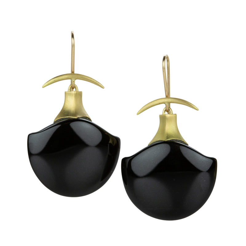 Gabriella Kiss 18k Black Jade Amphorae Earrings | Quadrum Gallery