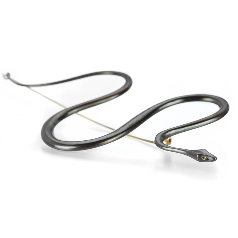 Gabriella Kiss  Large Bronze Spiral Snake Pin | Quadrum Gallery