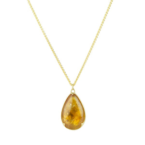 Gabriella Kiss Pear Citrine Pendant Necklace | Quadrum Gallery