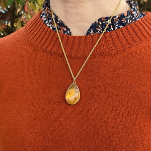 Gabriella Kiss Pear Citrine Pendant Necklace | Quadrum Gallery