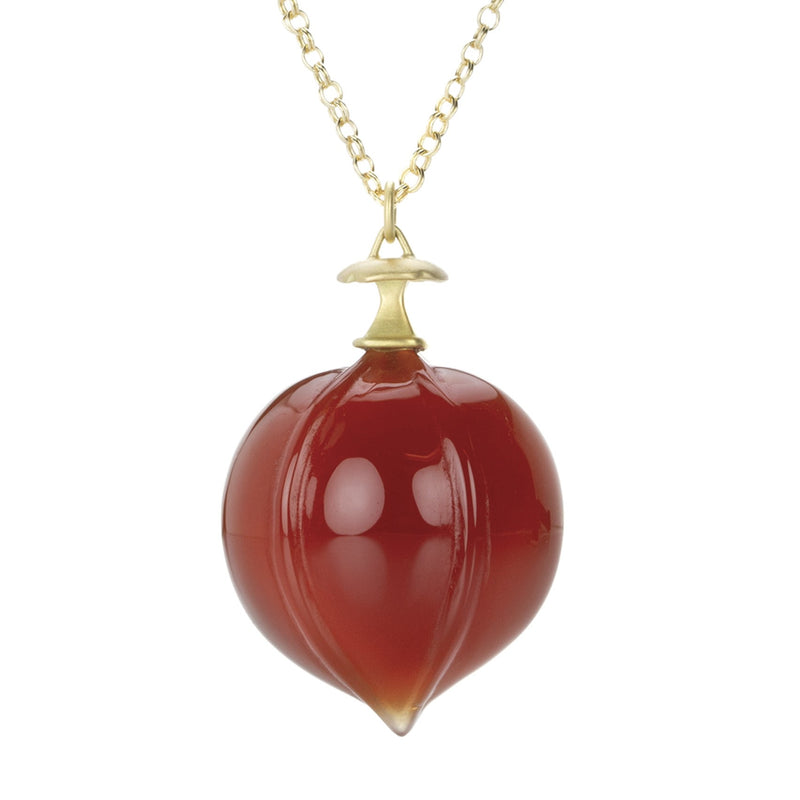 Gabriella Kiss 18k Carnelian Hickory Nut Pendant Necklace | Quadrum Gallery