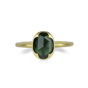 Gabriella Kiss 18k Oval Green Sapphire Ring | Quadrum Gallery