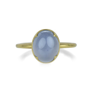 Gabriella Kiss  18k Oval Blue Chalcedony Ring | Quadrum Gallery