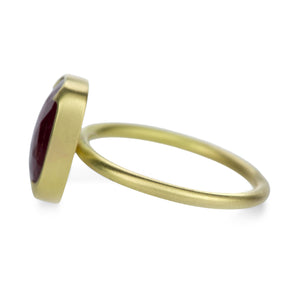 Gabriella Kiss Faceted Cushion Cut Ruby Ring  | Quadrum Gallery