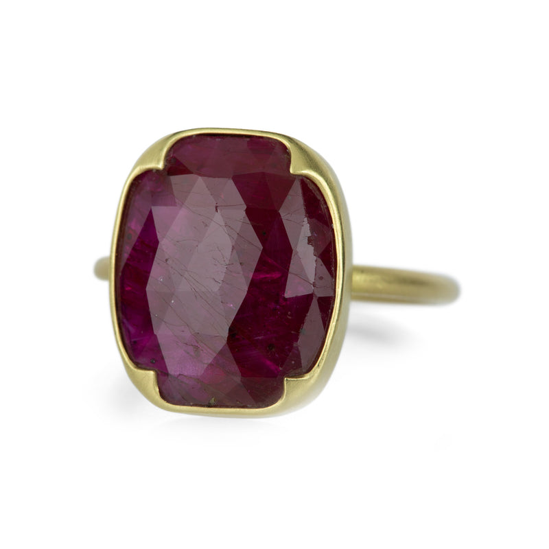 Gabriella Kiss Cushion Shaped Rose Cut Ruby Ring  | Quadrum Gallery