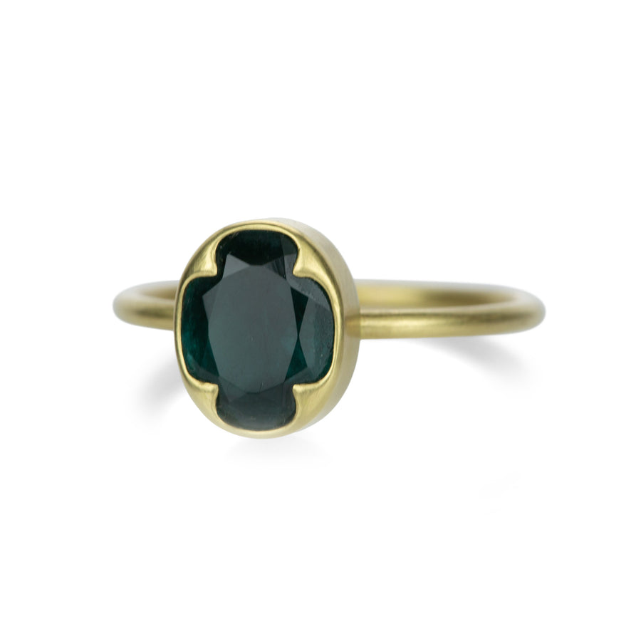 Gabriella Kiss Faceted Green Tourmaline Ring  | Quadrum Gallery