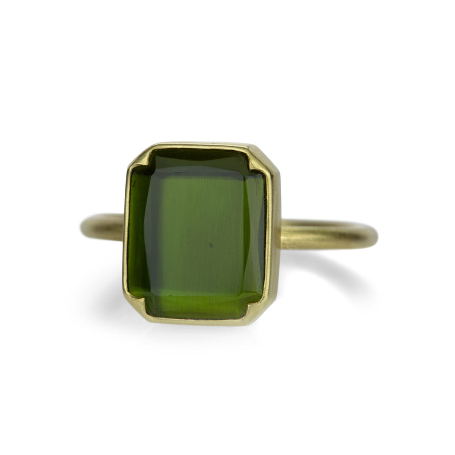 Gabriella Kiss Octagonal Green Tourmaline Ring  | Quadrum Gallery