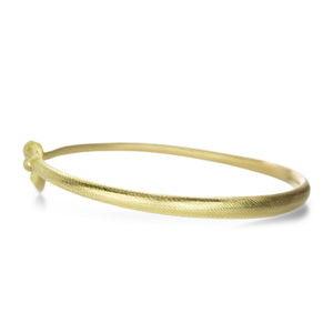 Gabriella Kiss 18k Yellow Gold Snake Bangle with Diamond Eyes | Quadrum Gallery