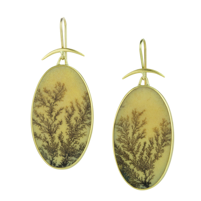 Gabriella Kiss Large Oval Dendrite Earrings | Quadrum Gallery