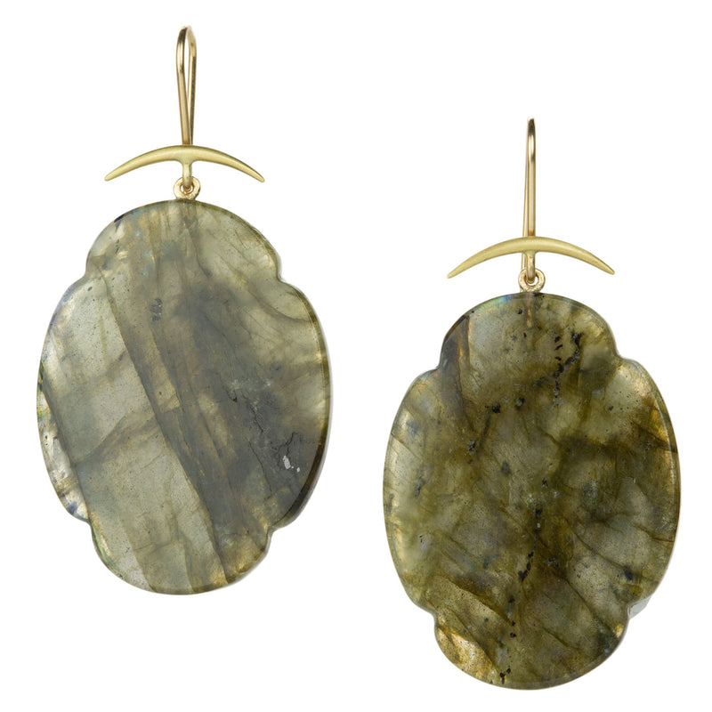 Gabriella Kiss Labradorite Scallop Drop Earrings | Quadrum Gallery