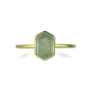 Gabriella Kiss 18k Hexagon Montana Sapphire Ring | Quadrum Gallery