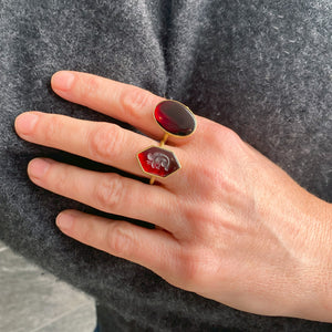 Gabriella Kiss 18k Oval Almandine Garnet Ring | Quadrum Gallery