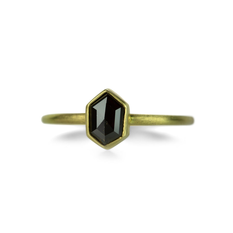 Gabriella Kiss Hexagonal Black Diamond Ring | Quadrum Gallery
