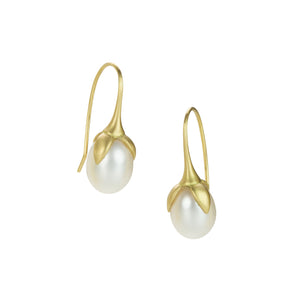 Gabriella Kiss Freshwater Pearl Eggplant Earrings | Quadrum Gallery