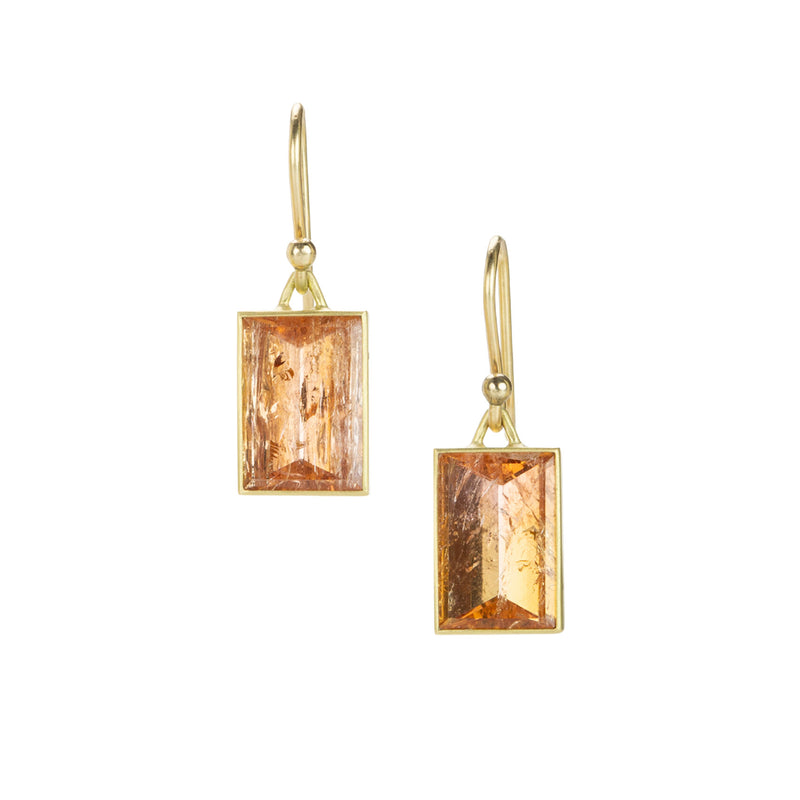 Gabriella Kiss Rectangular Imperial Topaz Drop Earrings | Quadrum Gallery