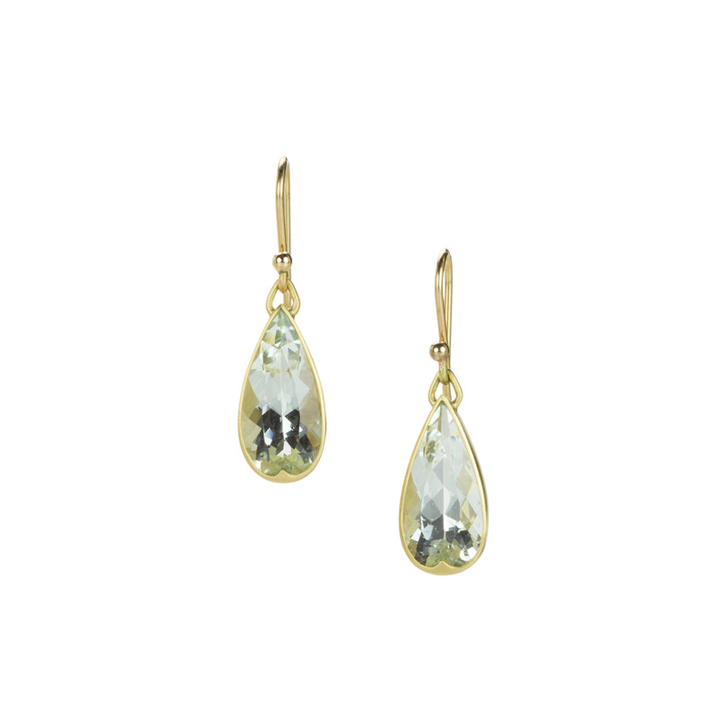 Gabriella Kiss Faceted Teardrop Green Beryl Earrings | Quadrum Gallery