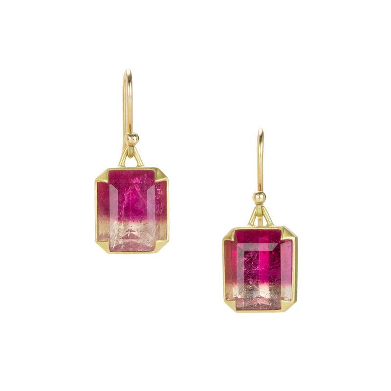 Gabriella Kiss Emerald Cut Rubellite Tourmaline Earrings | Quadrum Gallery