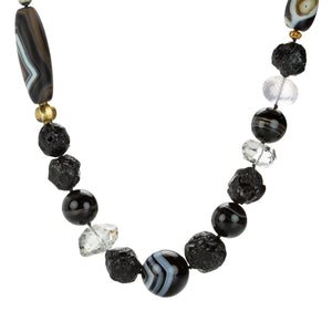 Gabriella Kiss Chunky Banded Agate Bead Necklace | Quadrum Gallery