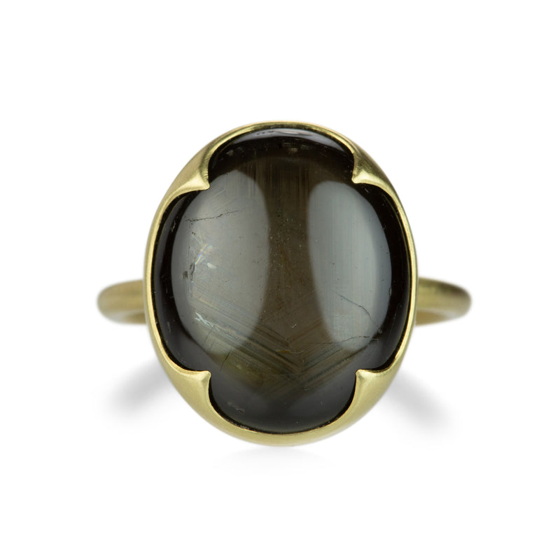 Gabriella Kiss Brown Star Sapphire Oval Ring | Quadrum Gallery