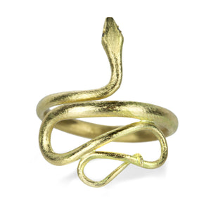 Gabriella Kiss 18k Yellow Gold Snake Ring- Large | Quadrum Gallery