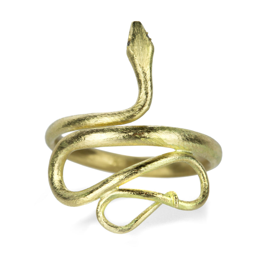 Gabriella Kiss 18k Yellow Gold Snake Ring- Large | Quadrum Gallery