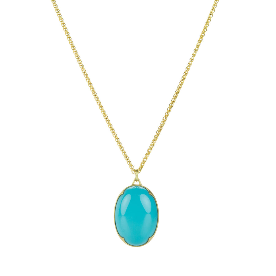 Gabriella Kiss 18k Oval Turquoise Pendant Necklace  | Quadrum Gallery