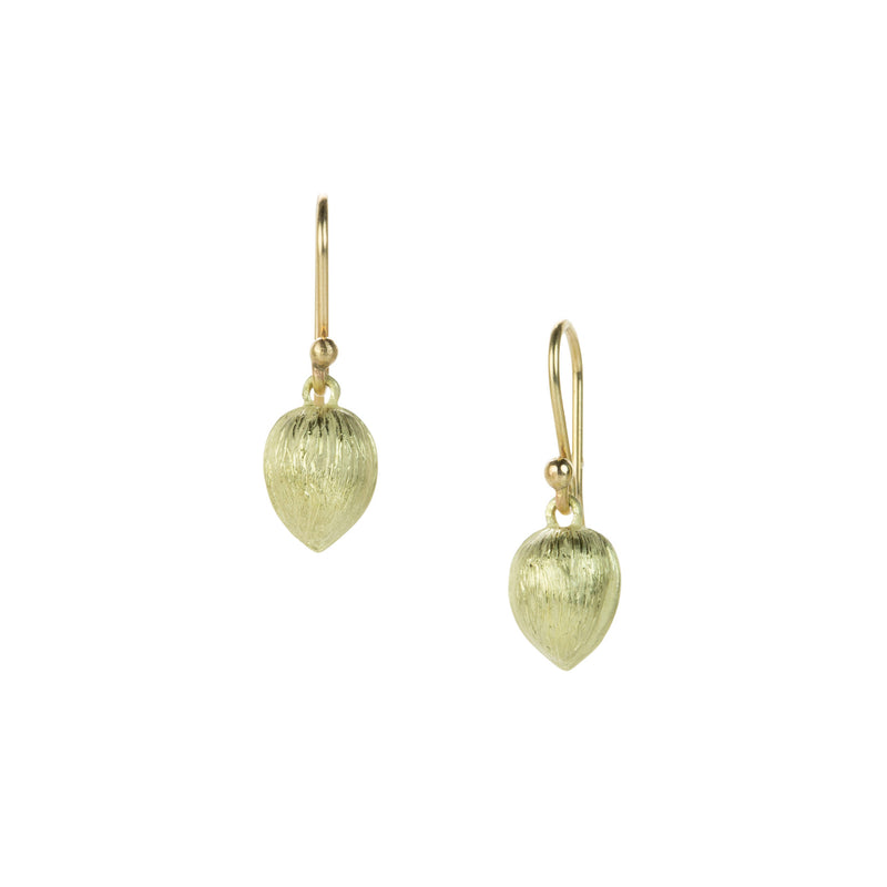 Gabriella Kiss 14k Green Gold Tiny Walnut Earrings | Quadrum Gallery